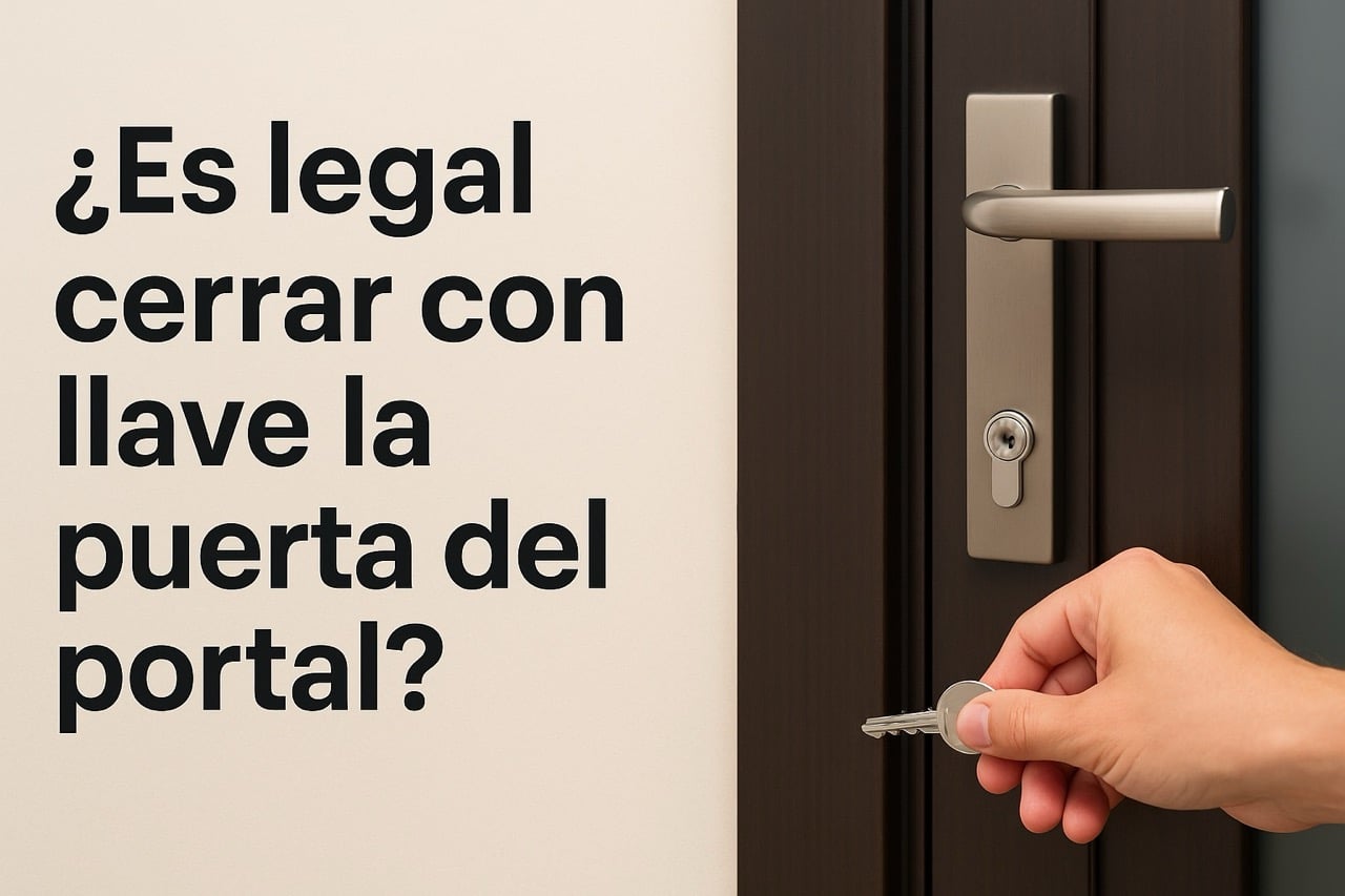 ¿Se puede cerrar con llave la puerta del portal?