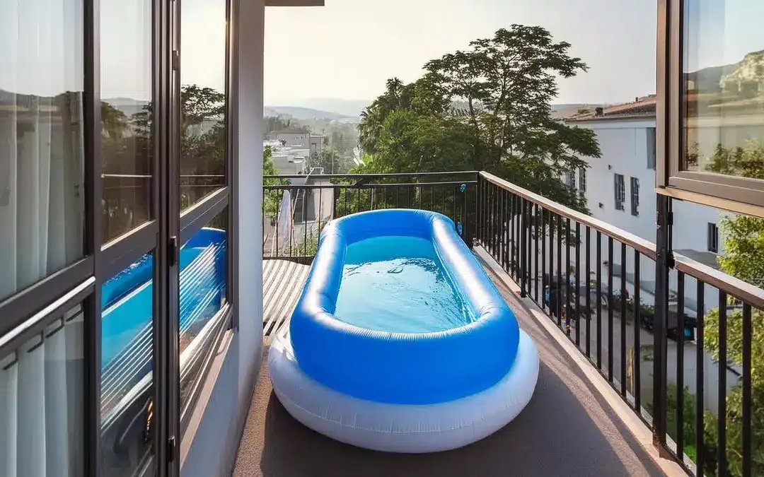 ¿Se puede poner una piscina portátil en una terraza?
